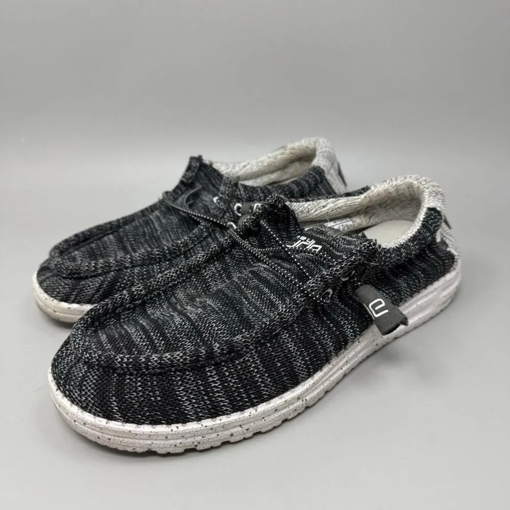 Hey Dude Mens Wally Stretch Meteorite Shoes Size 8  110383264